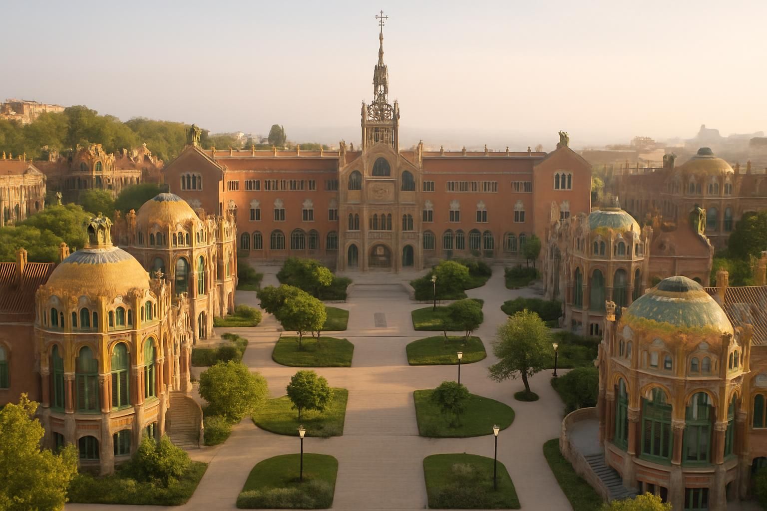 découvrez le recinte modernista de l'hôpital sant pau, site classé au patrimoine mondial de l'unesco, et explorez son architecture moderniste exceptionnelle à barcelone.