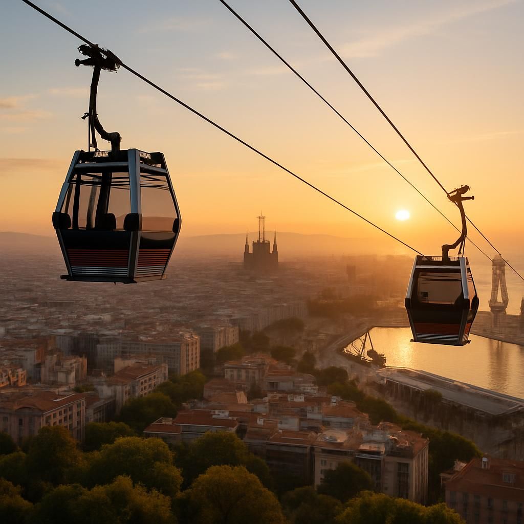découvrez le téléphérique de montjuïc à barcelone : achetez vos billets en ligne et profitez d'un panorama exceptionnel sur la ville et la mer méditerranée.