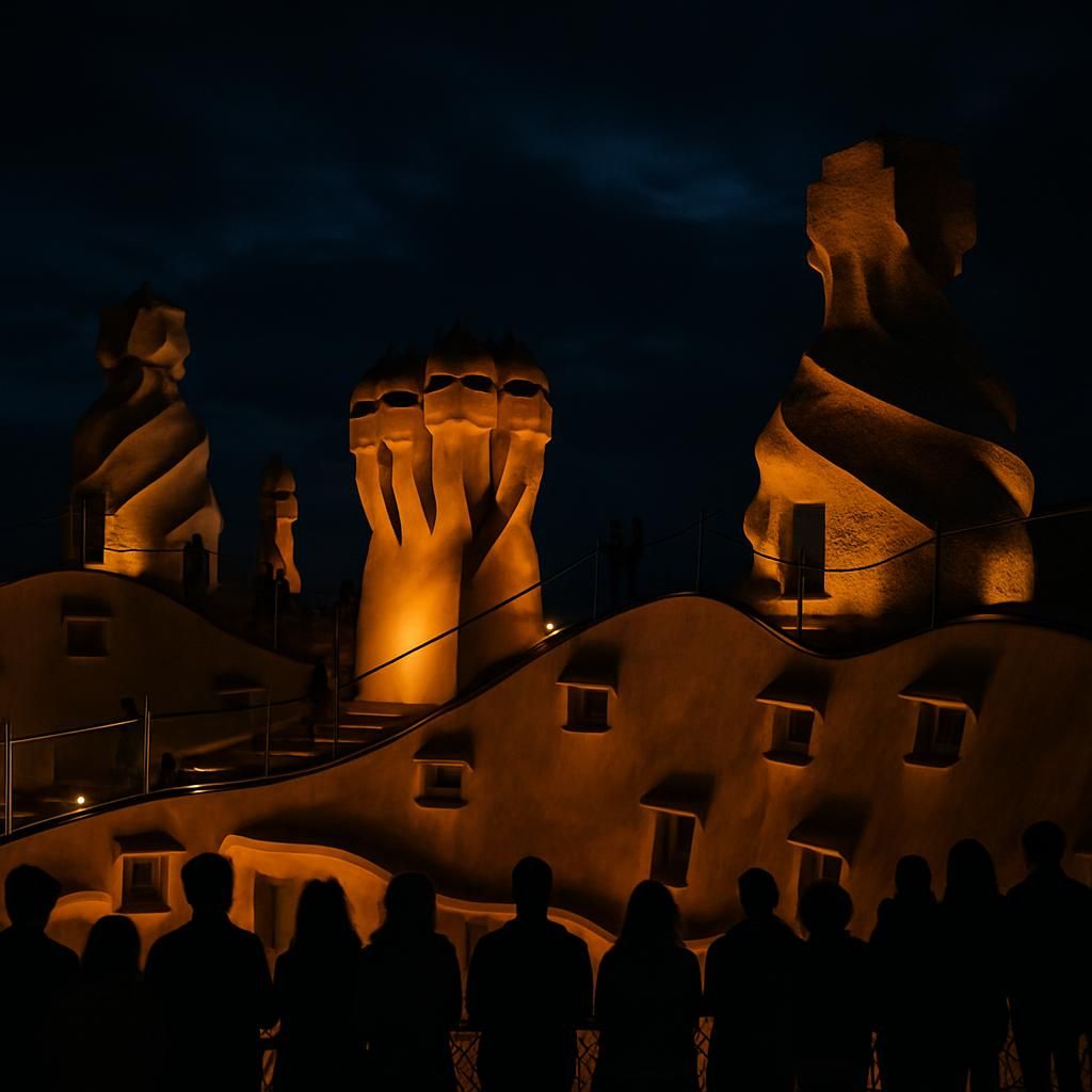 découvrez casa milà, aussi appelée la pedrera, en réservant vos billets pour une visite inoubliable de son toit-terrasse emblématique, avec vues panoramiques et architecture unique.