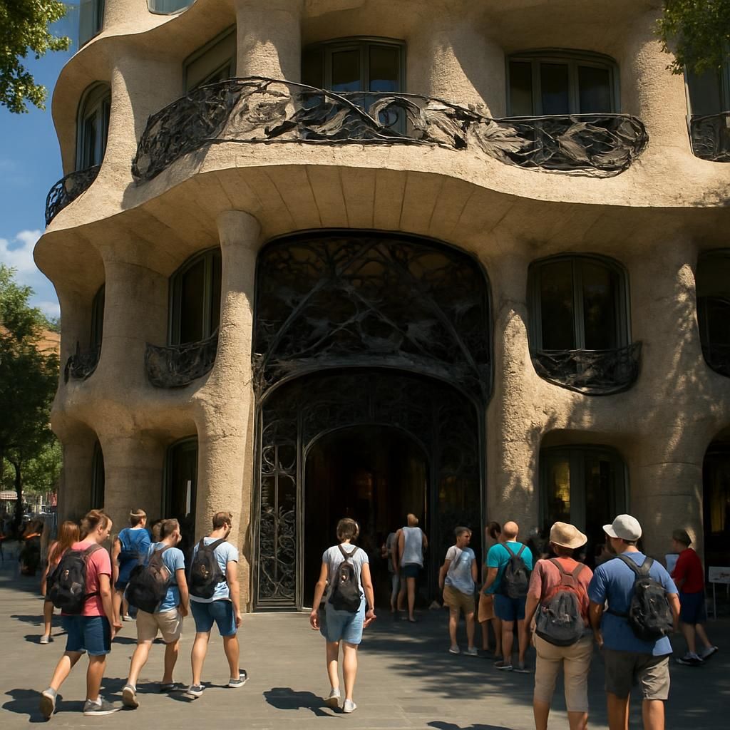 découvrez casa milà (la pedrera), chef-d'œuvre de gaudí à barcelone. réservez vos billets en ligne et profitez d'une visite exclusive du toit-terrasse offrant une vue panoramique unique.